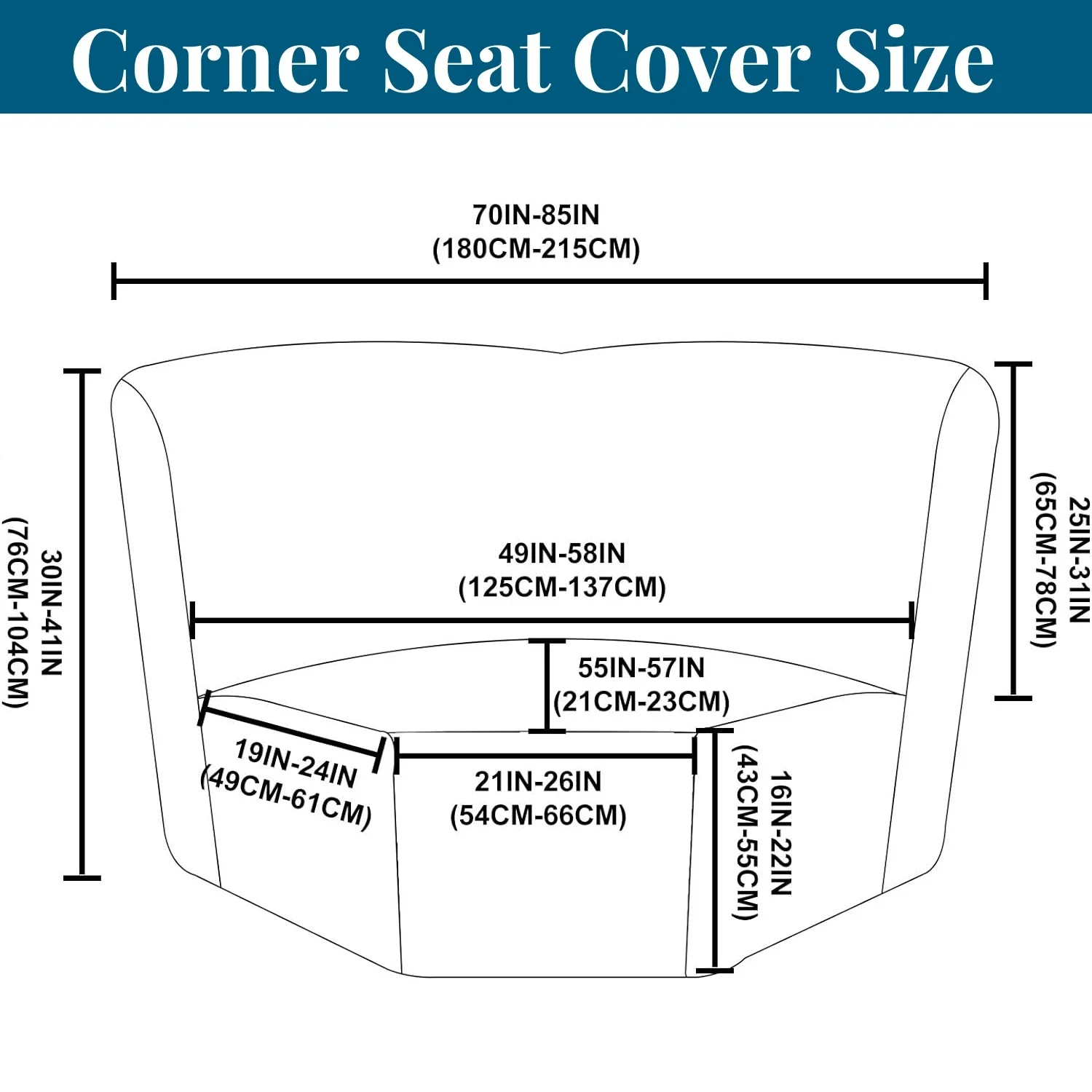 Velvet Corner Sofa Cover 1 Piece Stretch Corner Couch Cover for L-Shape 5/7 Seater Sectional Recliner Sofa