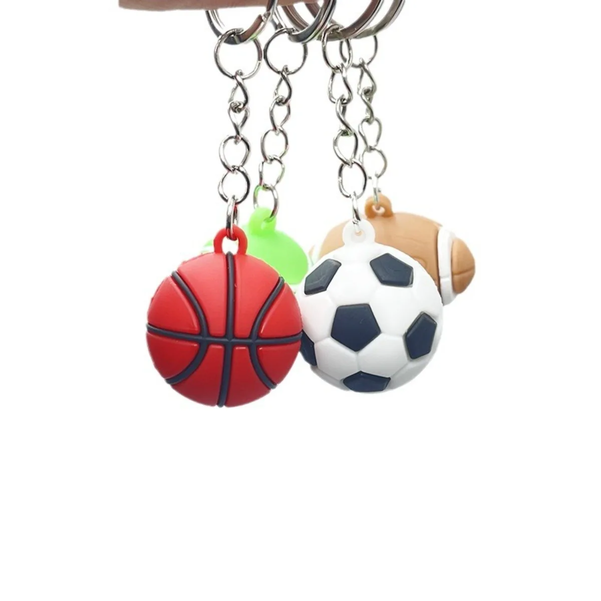 Statement Keychains 3D Mini Sport Ball Keychains Multi Type Balls Design Cool Sporty Style For Sports Lovers Gift Car Keychain