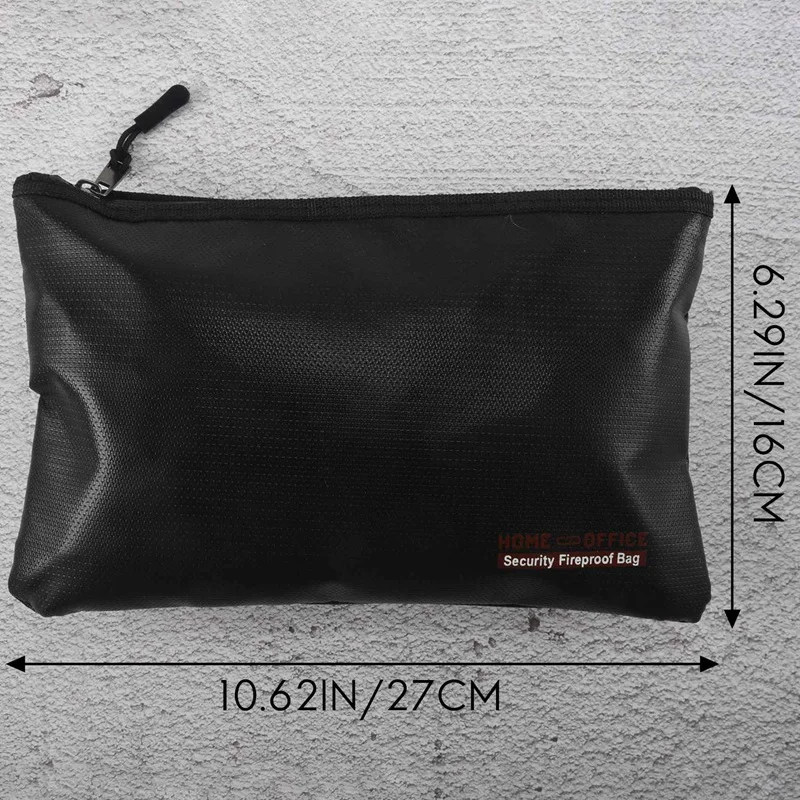 Imagem -04 - Bolsas à Prova de Fogo com Zíper à Prova de Fogo Bolsa Impermeável Ipad Dinheiro Jóias Passaporte Armazenamento de Documentos