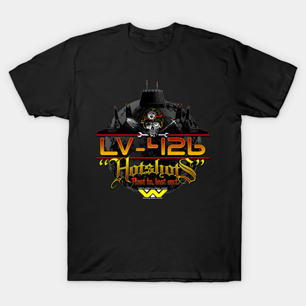 

LV-426 Hotshots 0412 Retro Sci-Fi Alien Gift T-Shirt for men Horror Weyland LV-426 Xenomorph Graphic clothes All size tops S-6XL