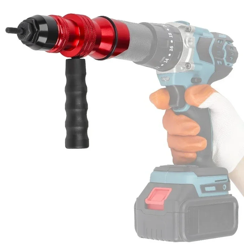 Aluminum Alloy Electric Drill Riveting Nut Gun with Variable Torque Control for Automotive Fastening M3-M10 Precision Tool