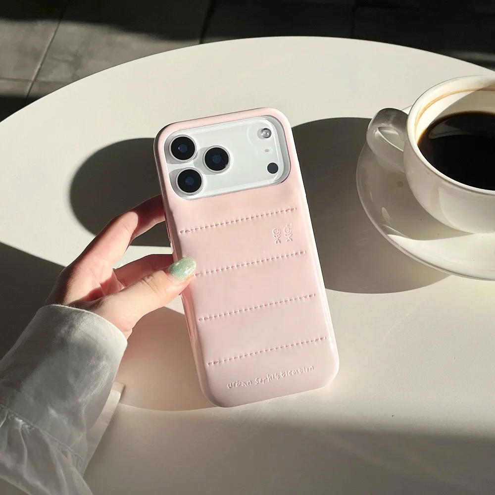 الكورية لطيف جلدية أسفل السترات الصابون جراب هاتف آيفون 17 16 15 14 برو ماكس بلون للصدمات واقية لينة غطاء