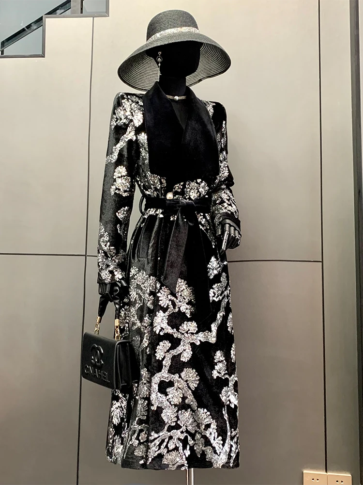 

Женская вельветовая ветровка Pigno с богатой отделкой, с поясом, приталенная, осенне-зимняя, новинка