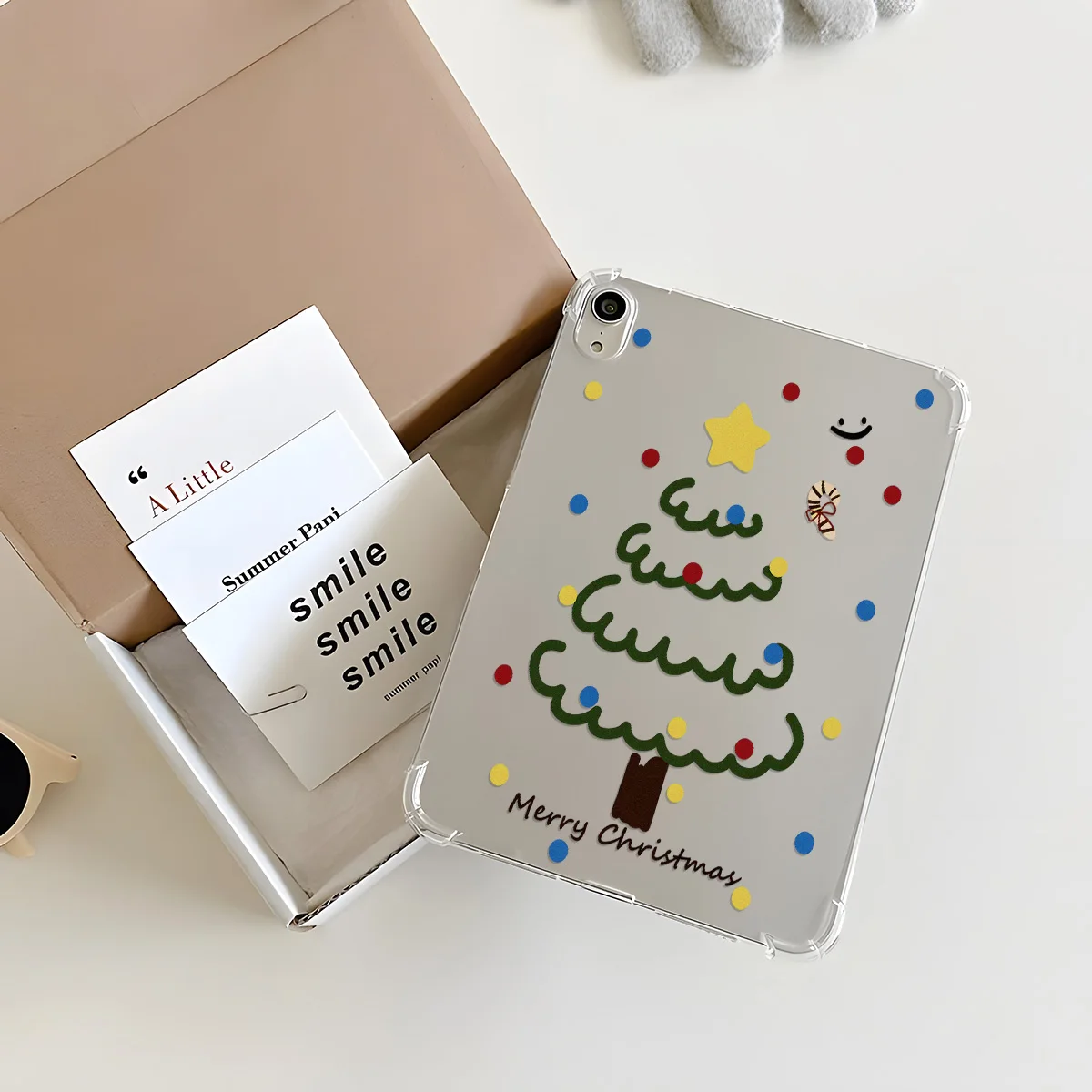 High Transparency Printed Tablet Case for Samsung Galaxy Tab S9 S10 FE A9 A11 S8 S9 S10 Plus Cover Christmas Festive Atmosphere
