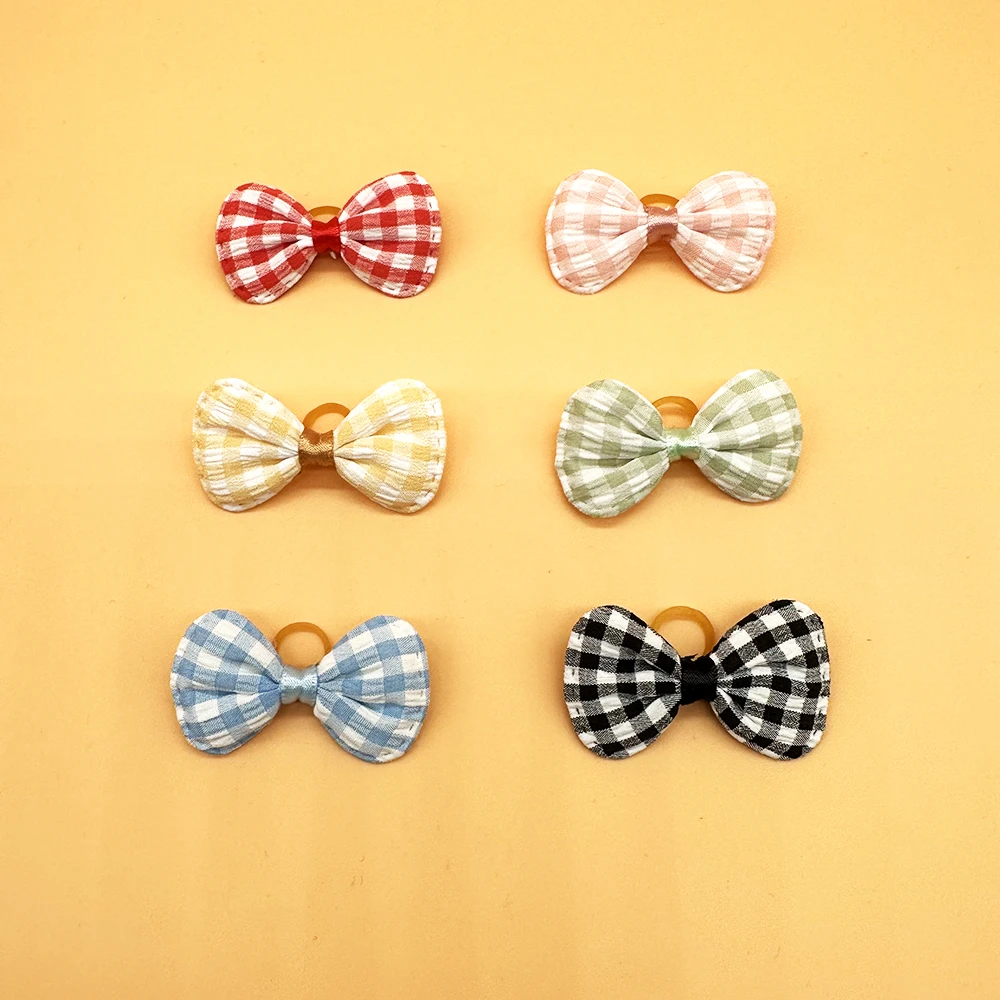 50/100PCS Hair Bows For Dogs Pet Dog Grooming Bows Small Dogs Hair Accessories For Dog Pet Dog Supplies Elastic Bands