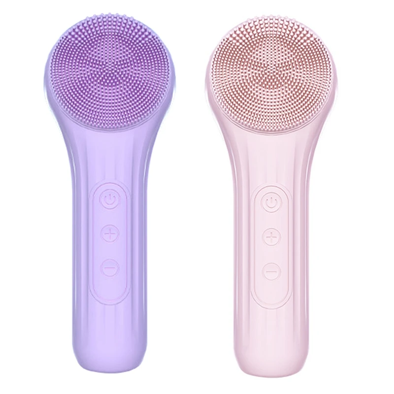 Electric Facial Brush Heated Waterproof Pore Cleaner Silicone Belt Magnet Charger Facial Cleansing Device Durable Easy Install