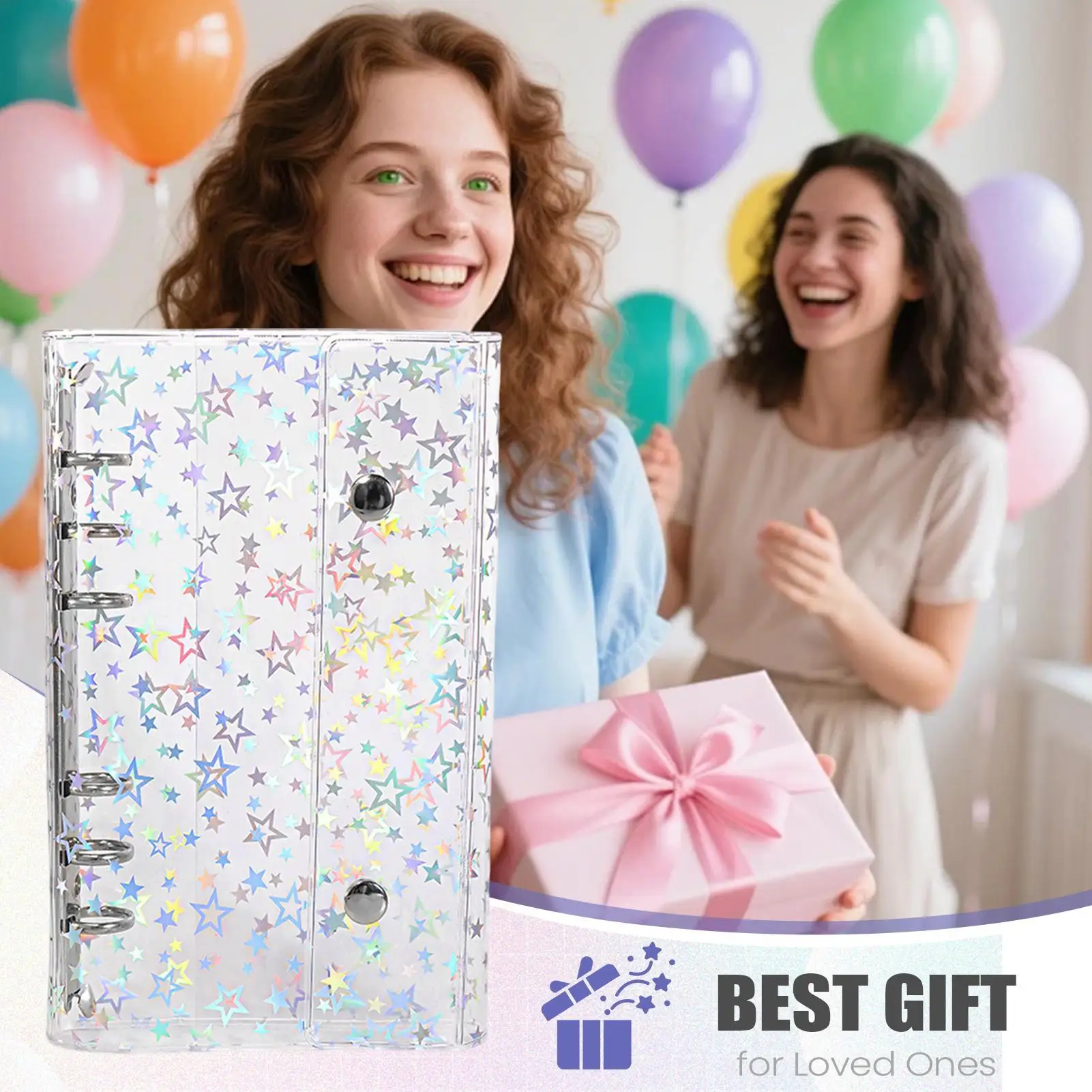 الموثق لجمع الملصقات قفل إغلاق ألبوم تخزين الملصقات الثلاثية الأبعاد للدراسة ملاحظة بطاقات مرسومة باليد الفتيات الطلاب