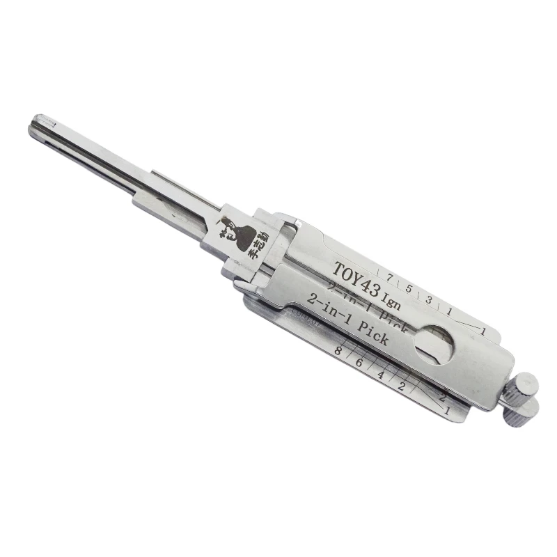 Lishi TOY43 Ign 2-in-1 Schlosserwerkzeug Lockpick & Decoder Flachfräsen für H-onda Motorrad/T-oyota/GE3/Geely Modelle – Detail 1