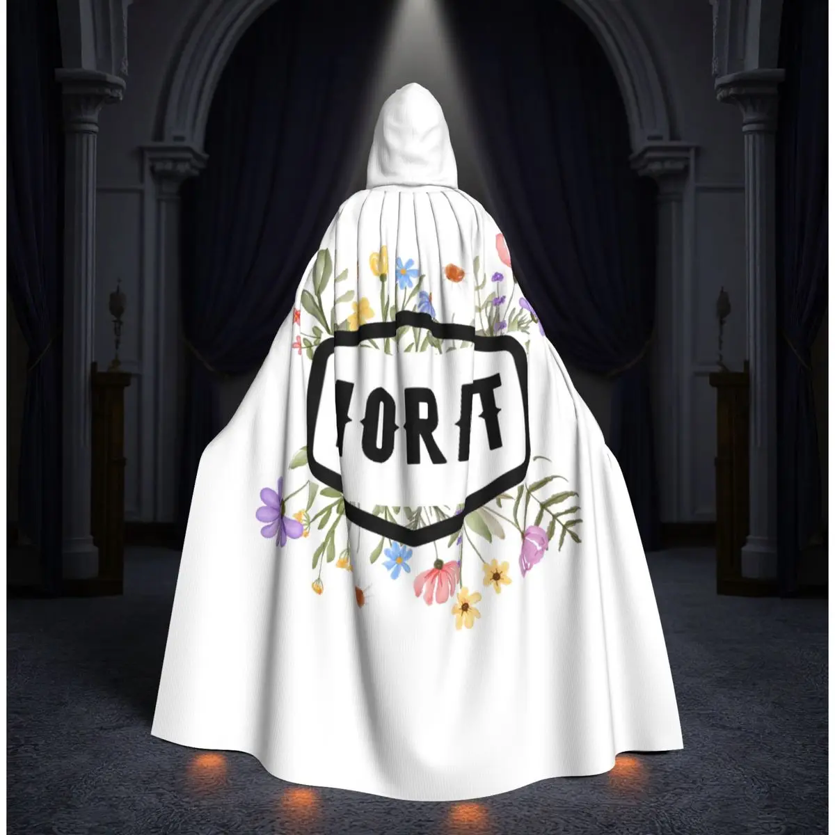 

Morat Pop Band Tour Music Long Hooded Cloak Witch Medieval Costume Cosplay Cape HalloweenVampire Adult Unisex
