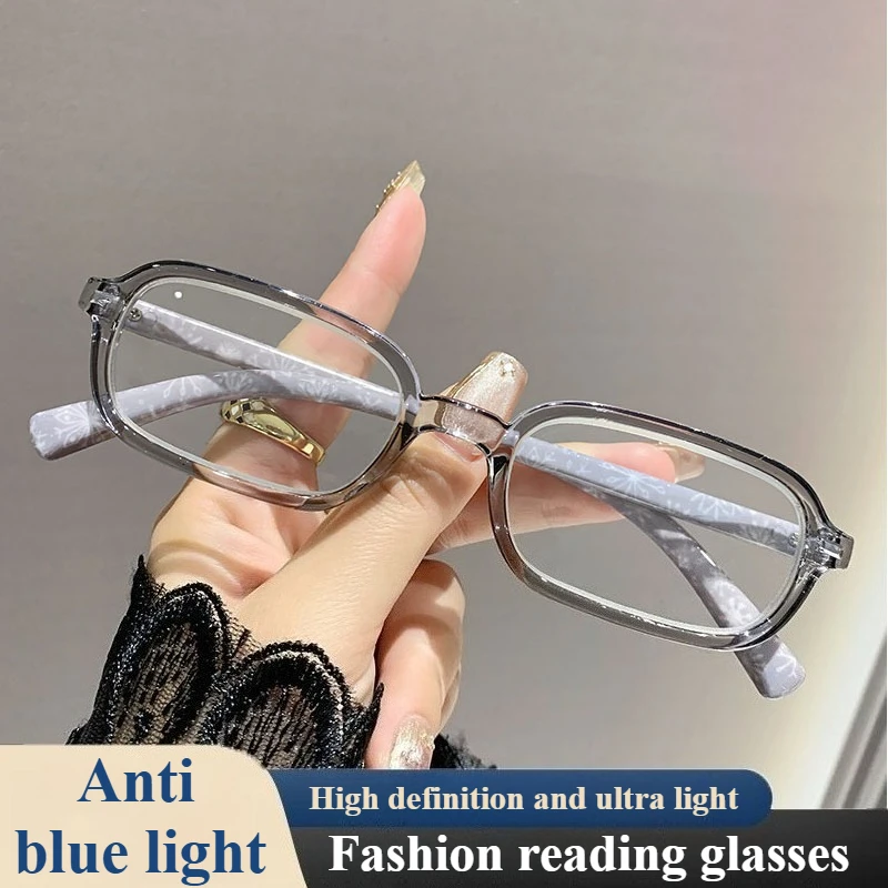 Modische bedruckte Lesebrille mit hochauflösendem und ultraleichtem Anti-Blaulicht für Menschen mittleren Alters und ältere Menschen
