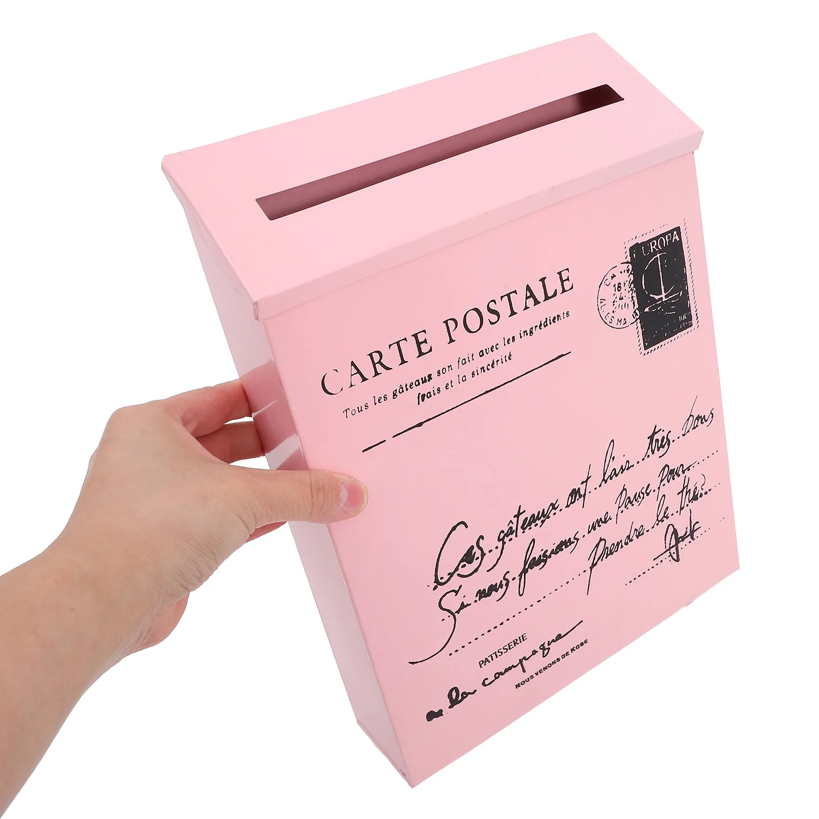 

1pc Iron Suggestion Vintage Wall Mounted Mailbox For Home Office Outdoor Metal Post Box Large Capacity Durable Letter Organizer