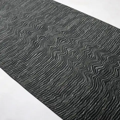 Technological Black and White Ripples Pattern Wood Veneer For Furniture Repair Recondition DIY Woodworking Projects Veneer Sheet