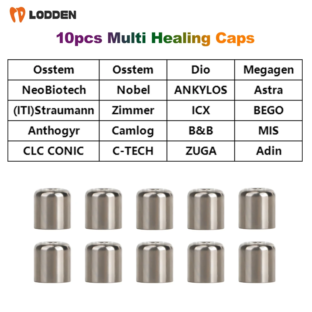 10 Piezas de Tapas Protectoras Dentales Multi-Healing, Compatibles con Osstem, OSS, Megagen, NeoBiotech, Zimmer, Camlog, MIS