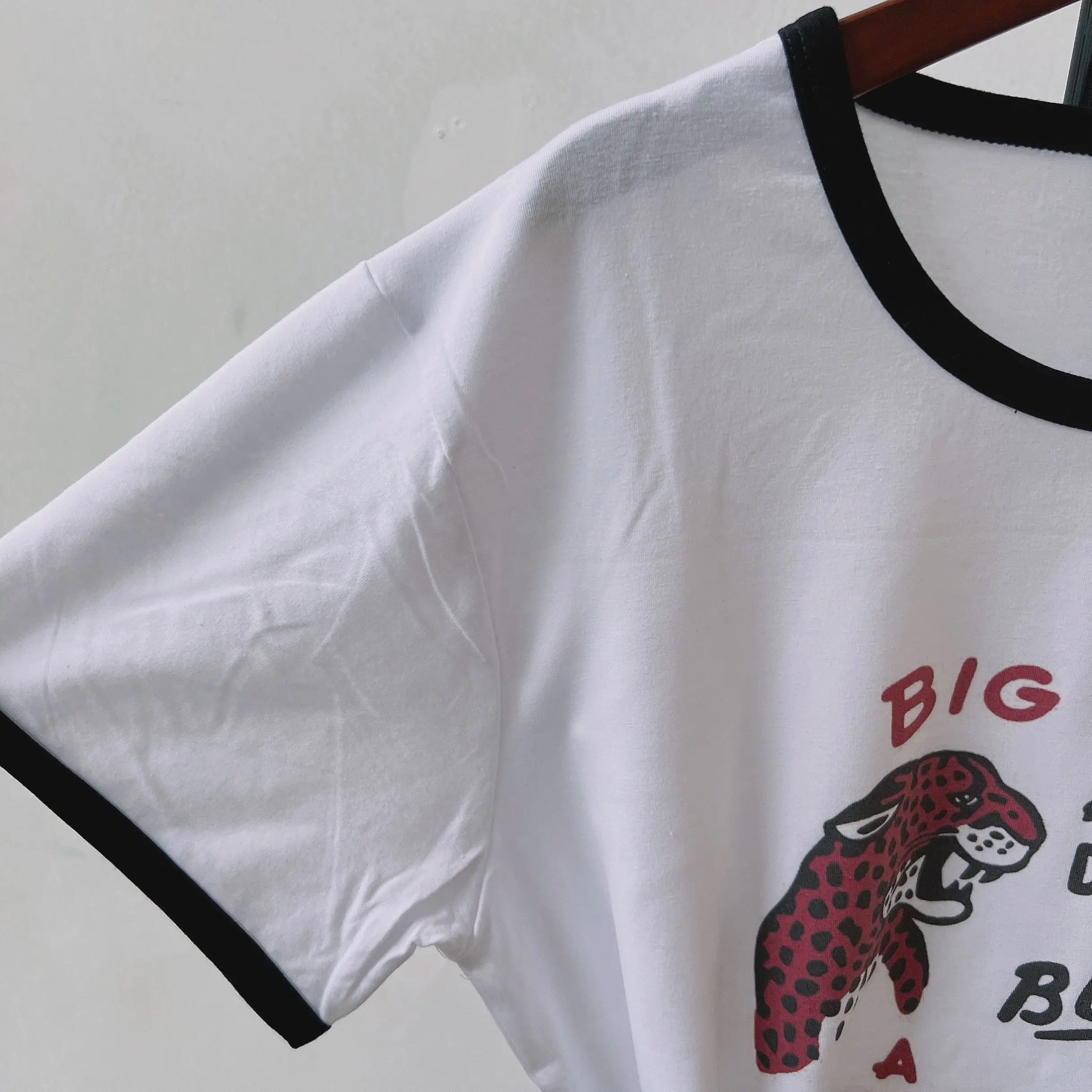 Big Cats Unisex Vintage Ringer T-Shirt Hipster Style Cool Shirt Street Wear Fashion Tee Plus Size Tops 2XL