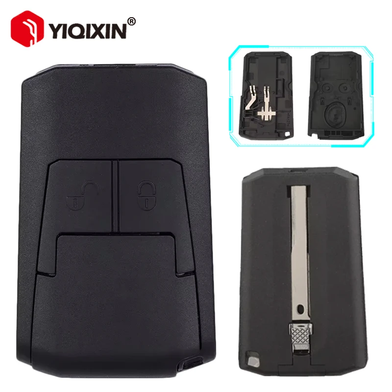 YIQIXIN 2 Button Flip Remote Car Key Shell Case Fob For Mercedes Benz Actros Antos Truck Ignition MP4 2011-2019 Uncut HU64 Blade