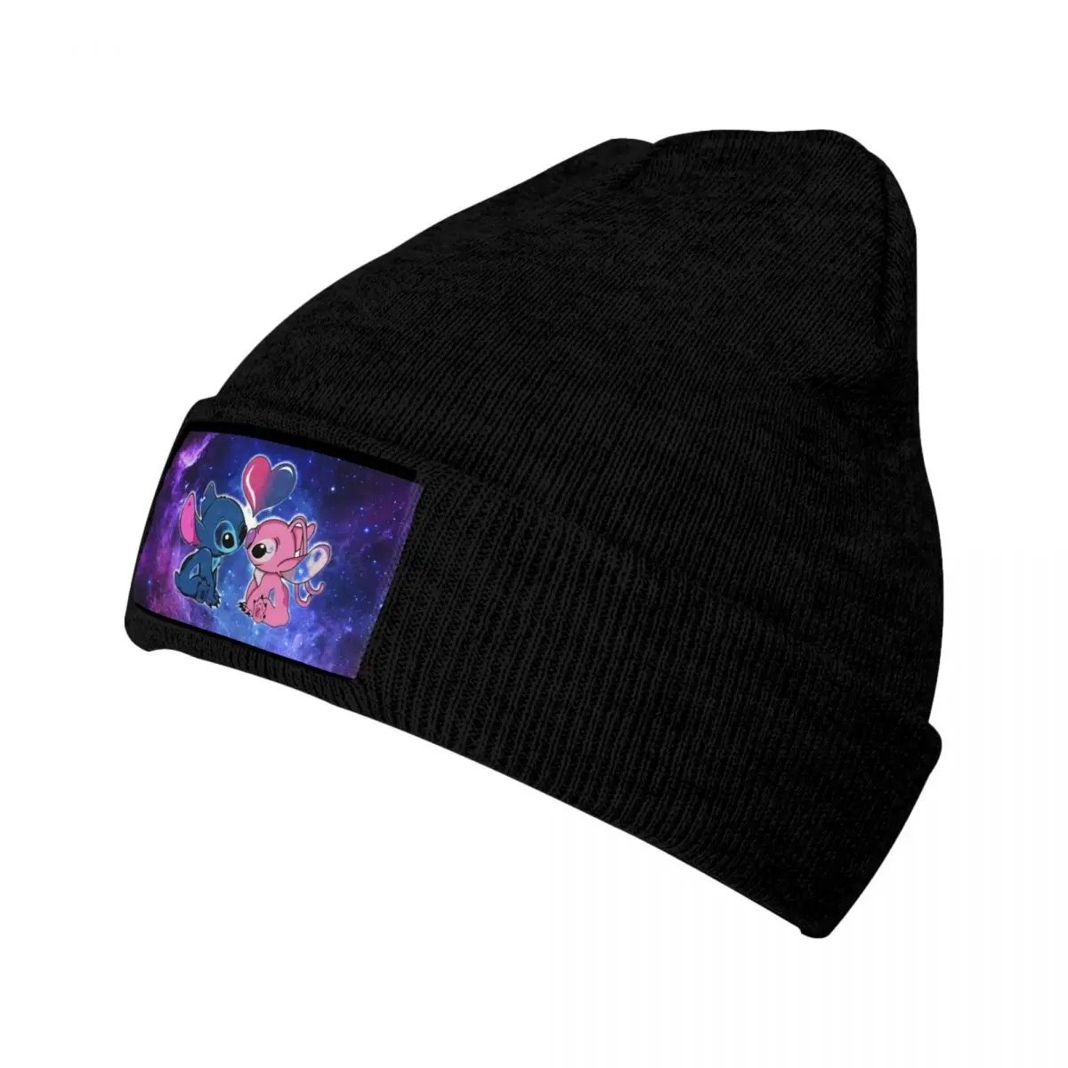 Custom Stitch Angel Love Heart Cartoon Anime Skullies Beanies Caps Unisex Street Winter Warm Knitted Hat Adult Bonnet Hats