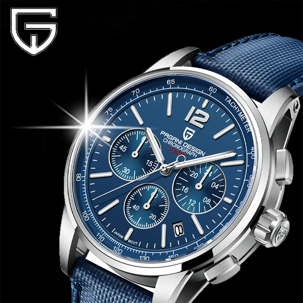 PAGANI DESIGN nouveau chronographe de luxe montre pour hommes montre à Quartz de marque supérieure verre saphir acier inoxydable étanche chronographe S