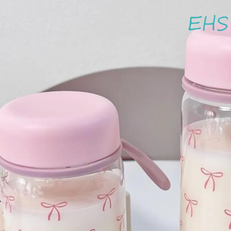 Bowknot Plastic Water Cup Student Portable Cold Drink Cup Coffee Juice Milk Portable Large Capacity Water Cup