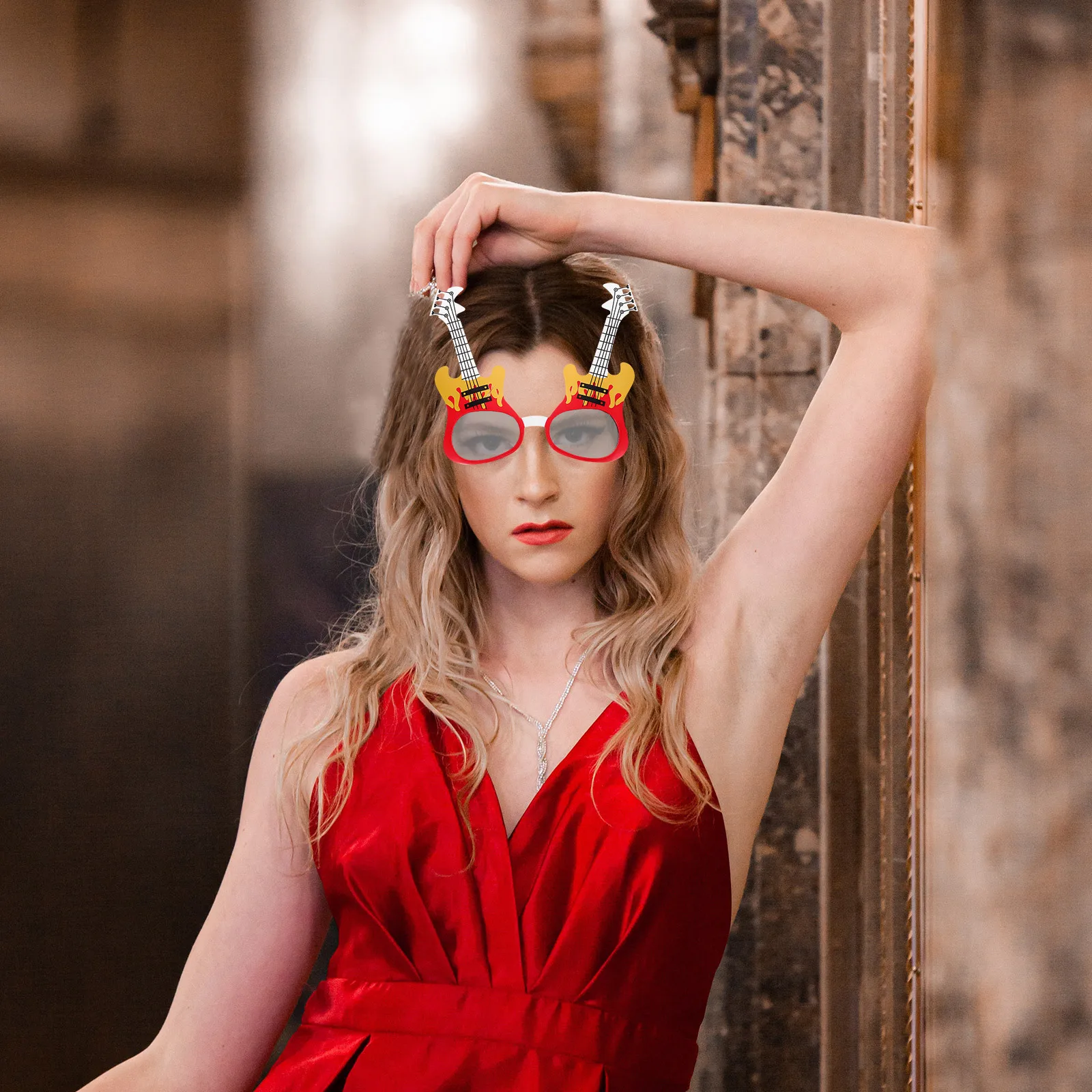 2쌍 파티 안경 기타 스타일 프리미엄 ABS 소재 재미있는 사진 소품 축제 역할 놀이 의상 액세서리 어린이 선물