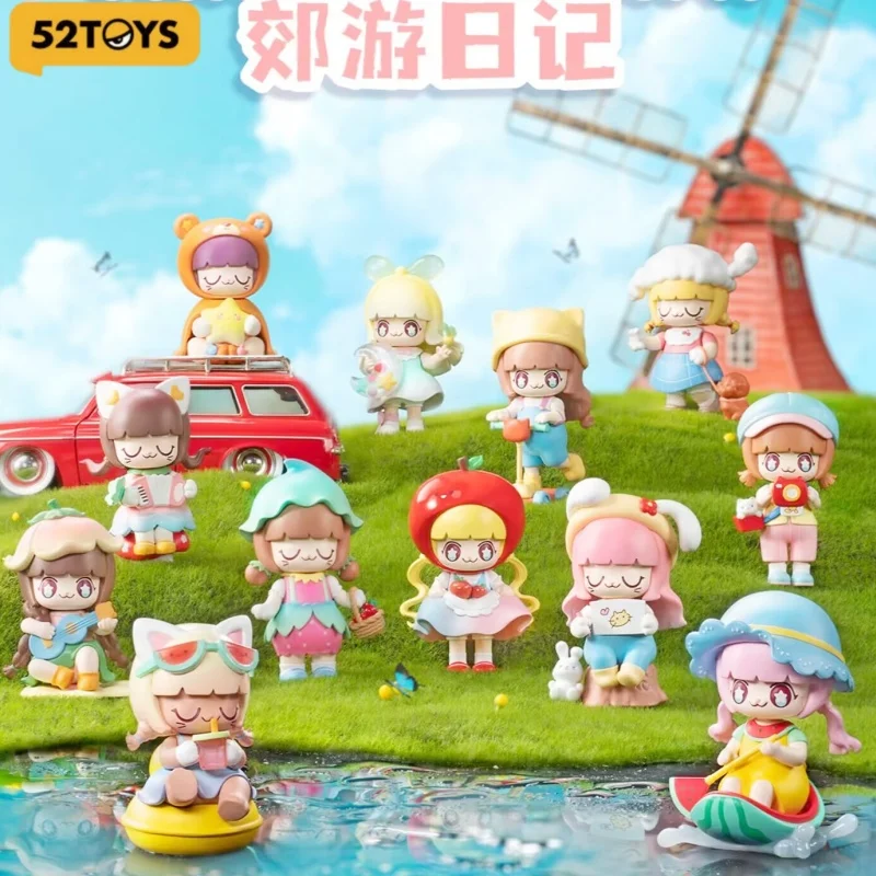 

Original 52TOYS Kimmy&Miki Outing Diary Series Blind Box Cute Anime Action Figure Kawaii Model Girls Birthday Gifts