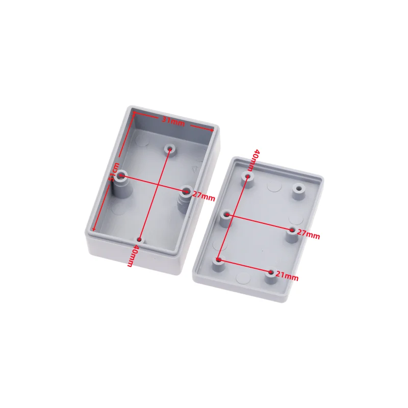 Plastic module installation shell plastic instrument universal small shell switch shell power box 55x35x20mm