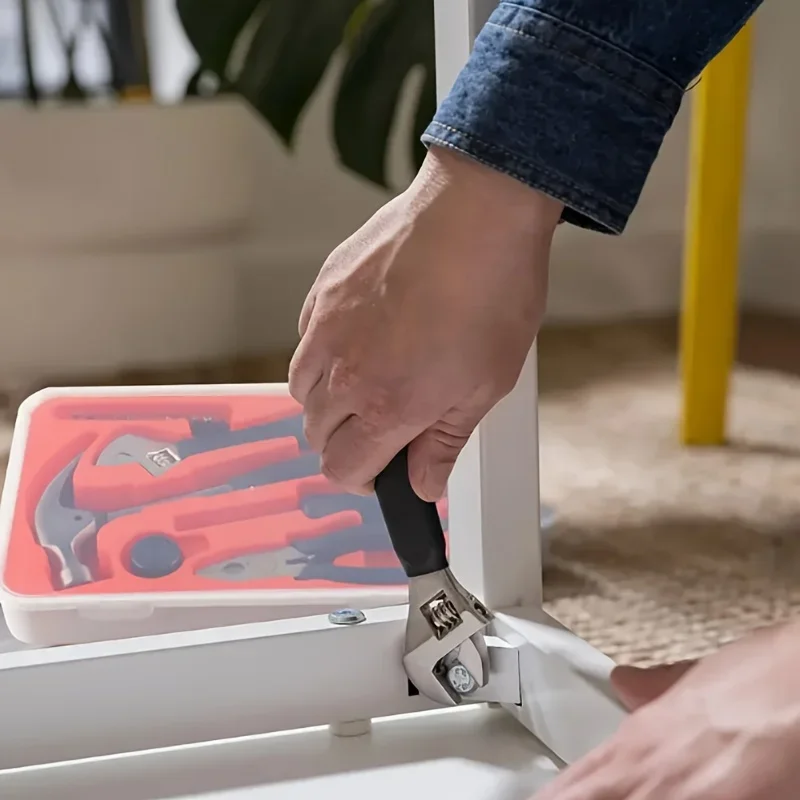 Home Hardware Toolbox Complete Gift Set, New House Decoration Tool Set, Essential 17 Piece Tool Set for Families