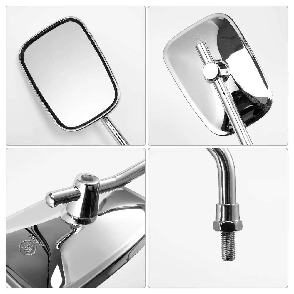 Chrome Motorcycle Mirrors For Honda Shadow Spirit 750 1100 VLX600 VT600C VTX1100 Rear View Side Mirror For Bandit 600 GSF600S view 6