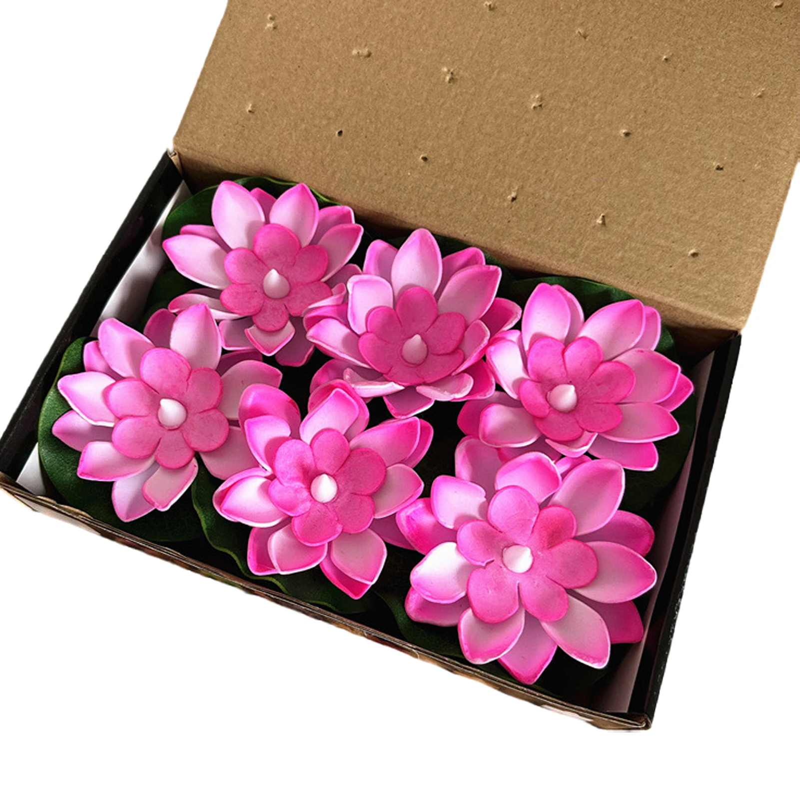 

Waterproof Floating Lights For Swimming Pools LED Lotus Lights With Water Senng Technology C