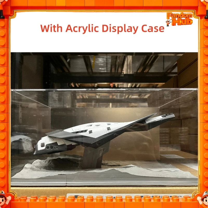 

Fdm 3d печатный и ручная роспись межзвездный рейнджер космический корабль - модель с акриловым витриной, игрушка в подарок