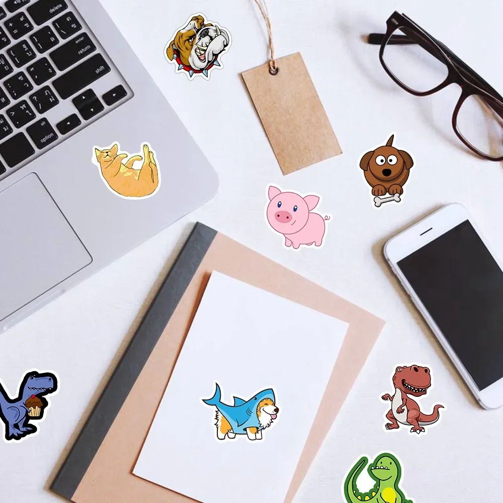 100/300/500PCS Mix Cute Cartoon Animali Graffiti Adesivi FAI DA TE Telefono Chitarra Laptop Notebook Valigia Adesivo Impermeabile Giocattolo Per Bambini