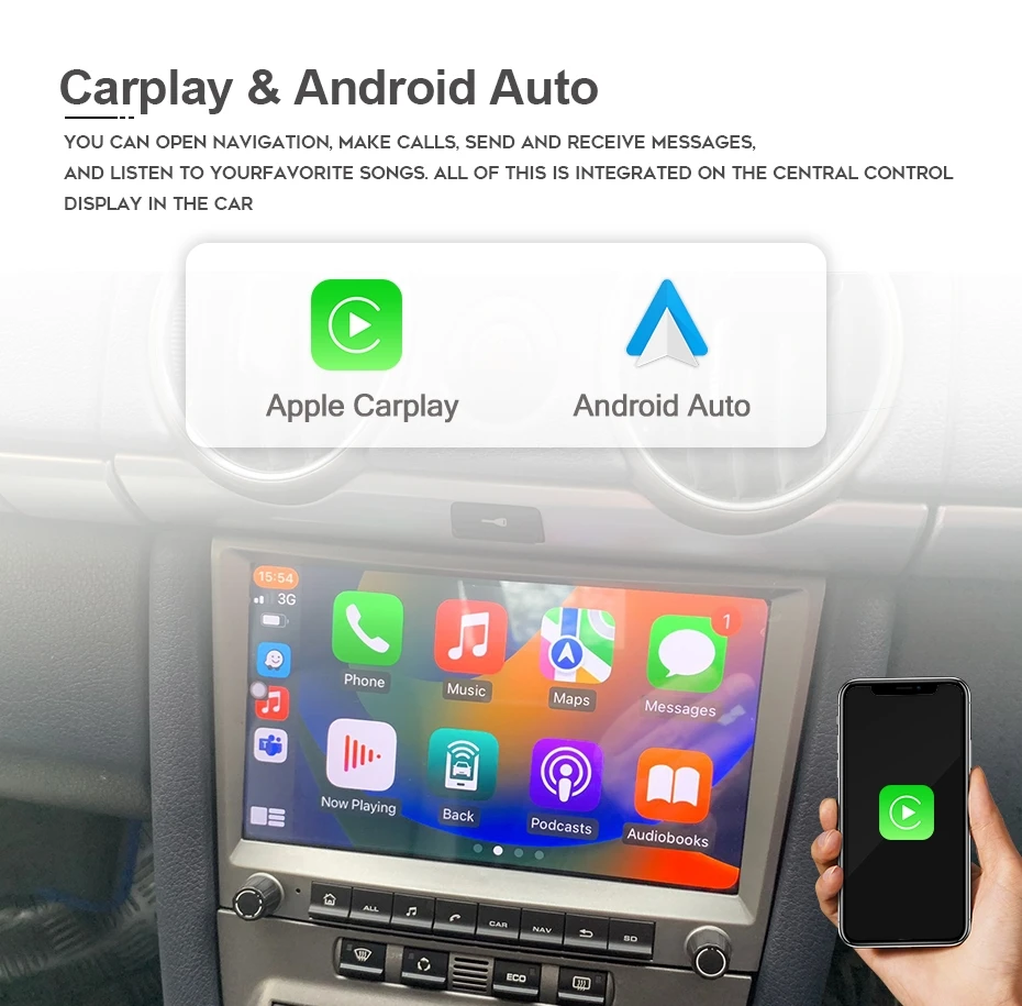 CarPlay IPS Auto Android 12 8GB+256GB Car DVD Player RDS Radio Navigation GPS Bluetooth Wifi For Porsche Cayenne 2010 2011-2017