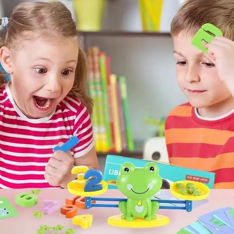 Jouet mathématique Montessori pour enfants, échelle de grenouille amusante, jouet d'équilibre, éducation précoce, apprentissage des nombres, Puzzle, matériel pédagogique, cadeau