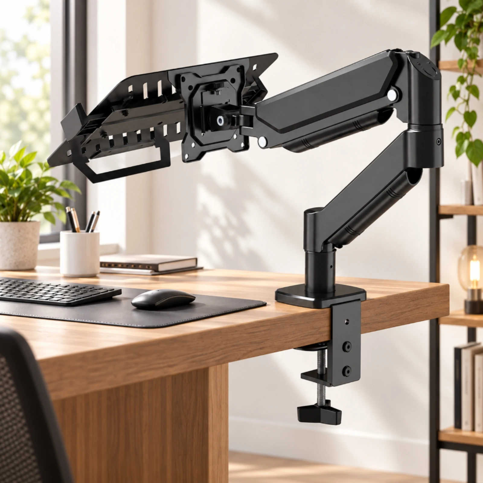 Stand Sturdy Laptop Tray Monitor Arm Represent Home Office, Gaming Setup