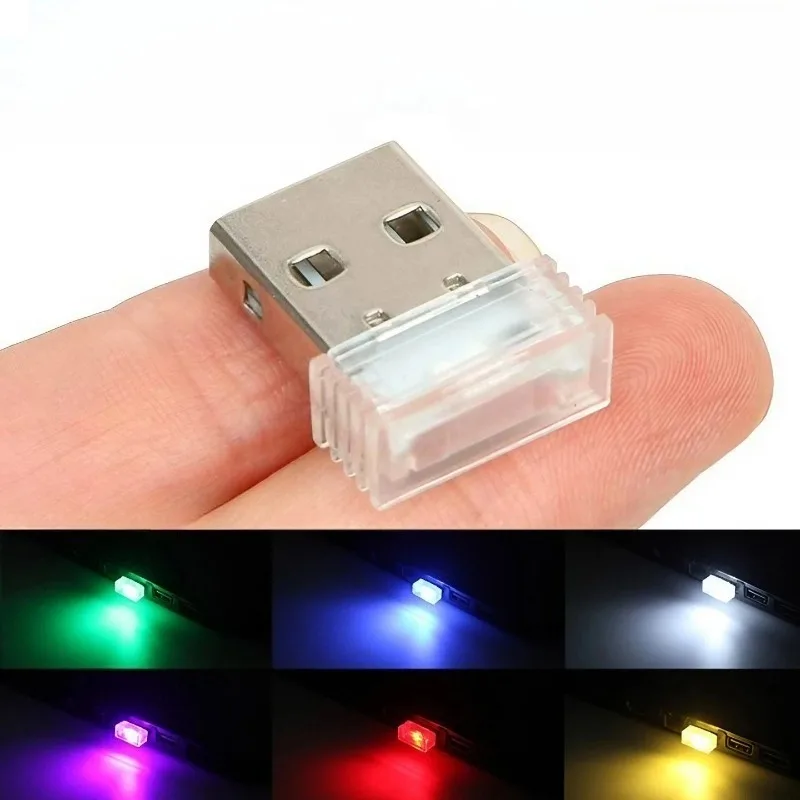 Universal Mini Atmosphere Lights Romantic USB Led Light Plug-In 5V Lamp Interior Ambient Lighting Car Accessories Home Decor