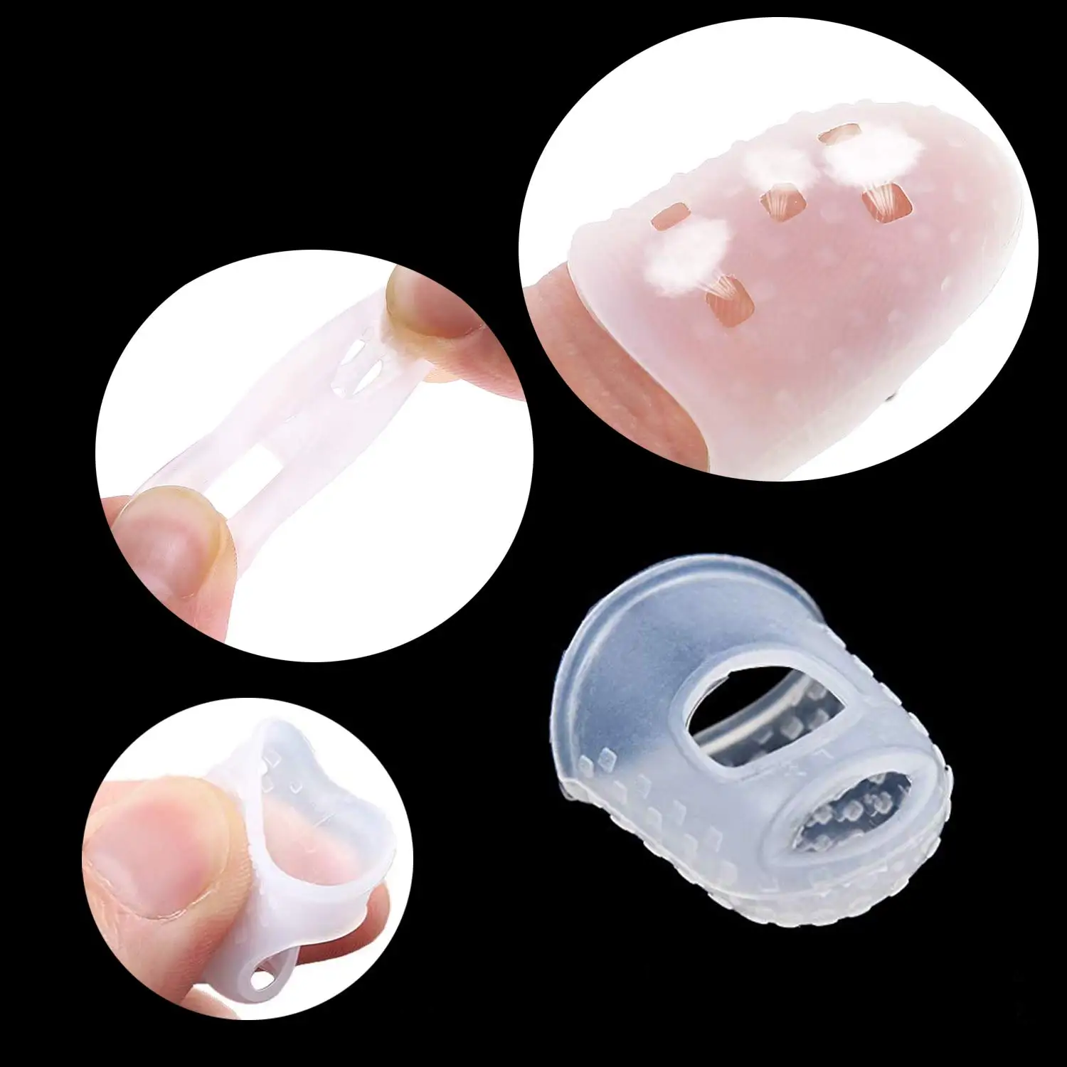 Miwayer Finger Fingertip Protectors and Thumb Finger Picks ,12 pcs Thumb Picks and 6 pcs 0.96mm Celluloid