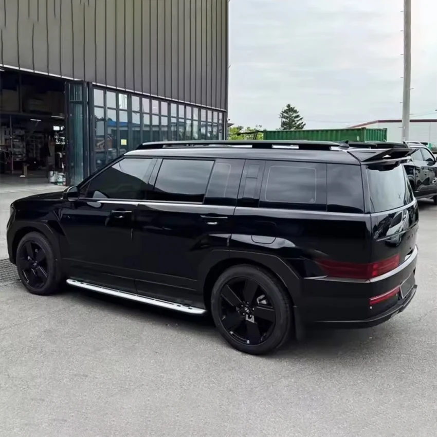 ل 2024-2025 هيونداي سانتا FE MX5 غطاء صندوق السيارة الخلفي سقف سبويلر أجنحة الكربون الأسود اكسسوارات السيارات جزء