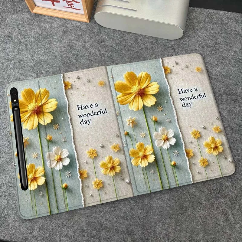 

Flower Beautiful Art Fashion For Samsung Galaxy Tab S6 S7 S8 S9 S10 FE Plus Lite Soft Flexible Support Tablet Case Gift