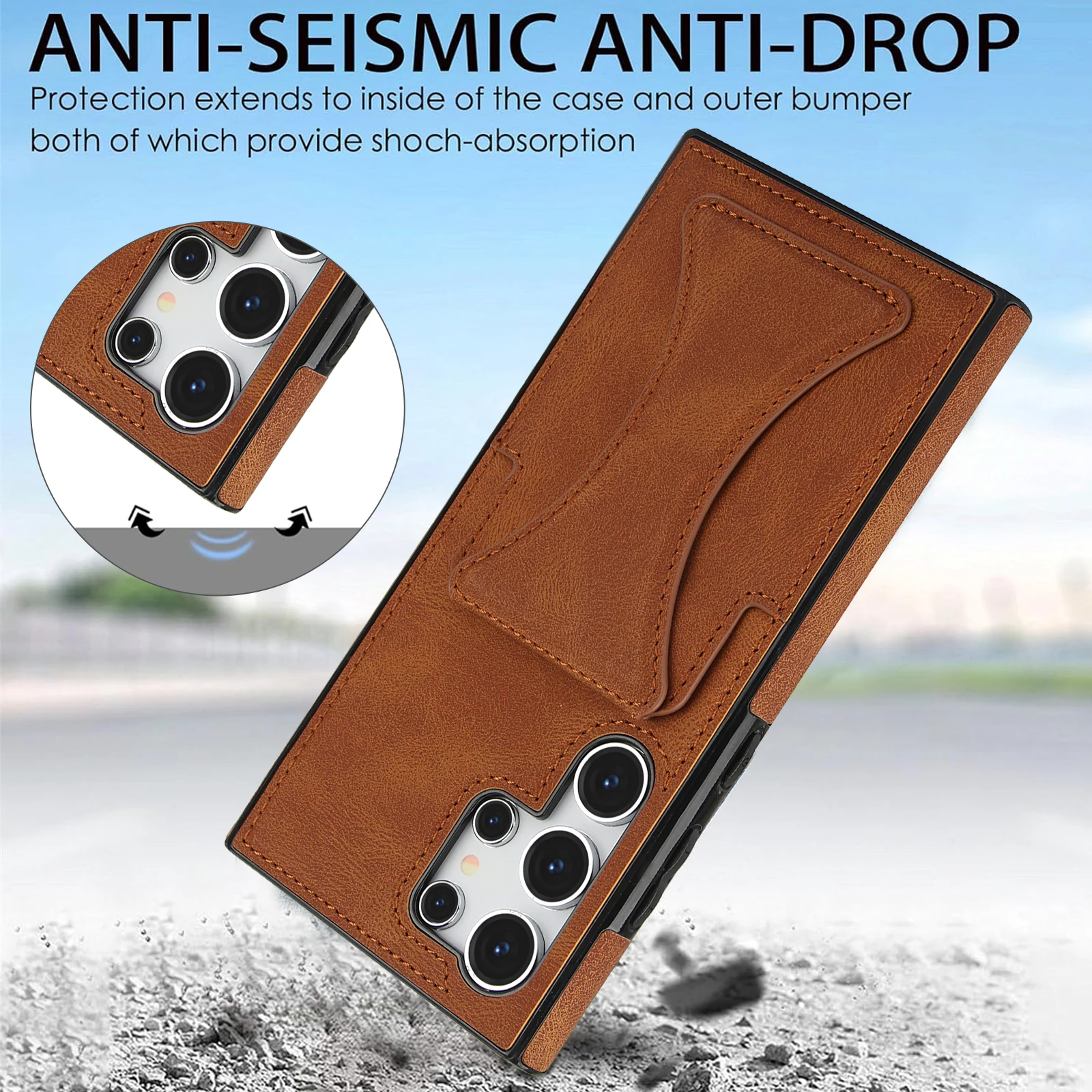 ​Hidden Kickstand Card Slot Leather Case For Samsung Galaxy S26 S25 S24 S23 S22 S20 S21 FE Note 20 Ultra S10 Plus S25 Edge