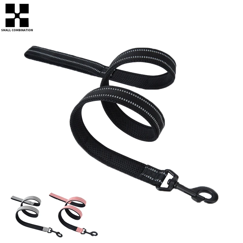 SMALL COMBINATION Reflective Dog Leash nylon light strong for small medium large Pet dog training leash black  outdoor Walking