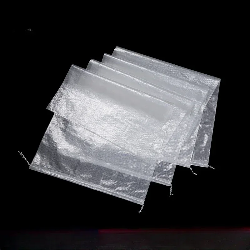 Translucent Plastic Woven Bags Strong Film Coated Rice Packaging Bags Express Logistics Packaging Snake Skin Packaging Bags