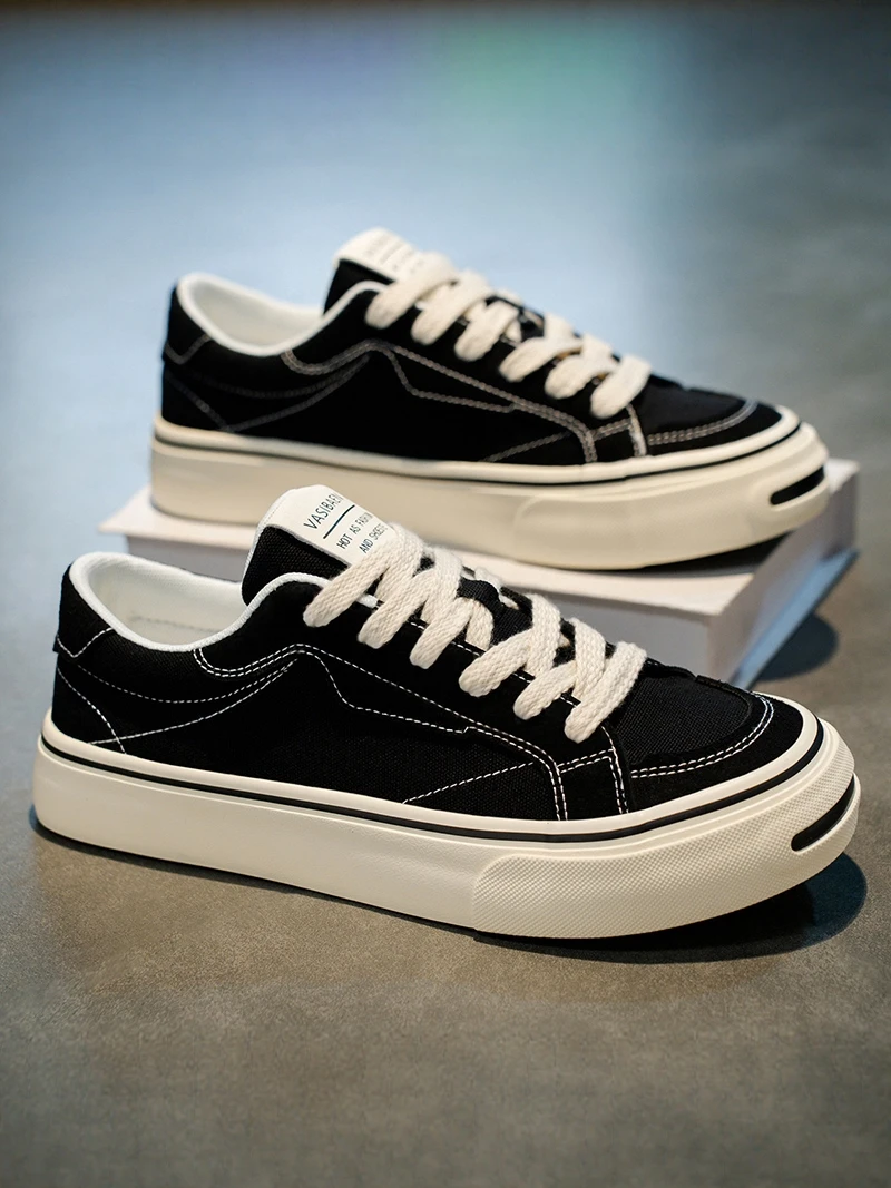 

Casual Canvas Shoes for Men 2026 New Style Summer Trendy All-Match Low-Top Korean Version Thick Bottom Sports Shoes