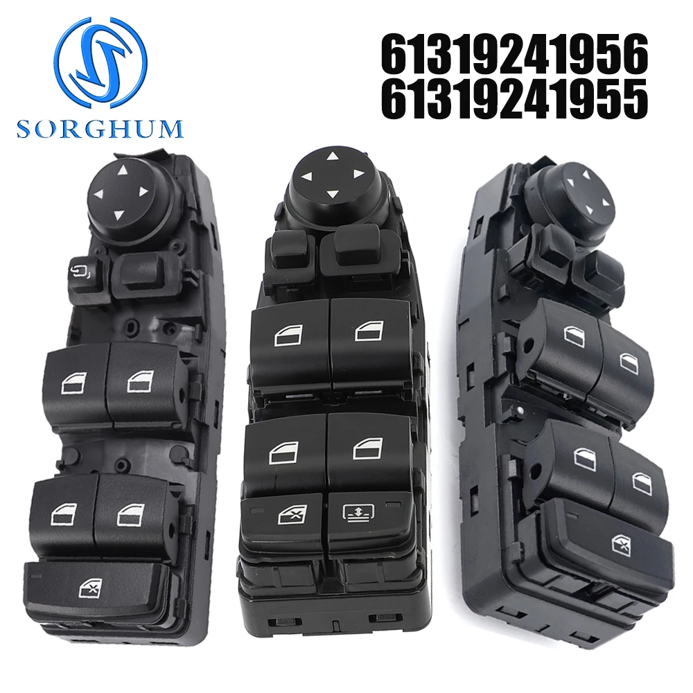 

SORGHUM For BMW 5 6 Series F06 F07 F10 F11 X3 F25 Car Driver Side Electric Power Window Control Switch 61319241956 61319241955