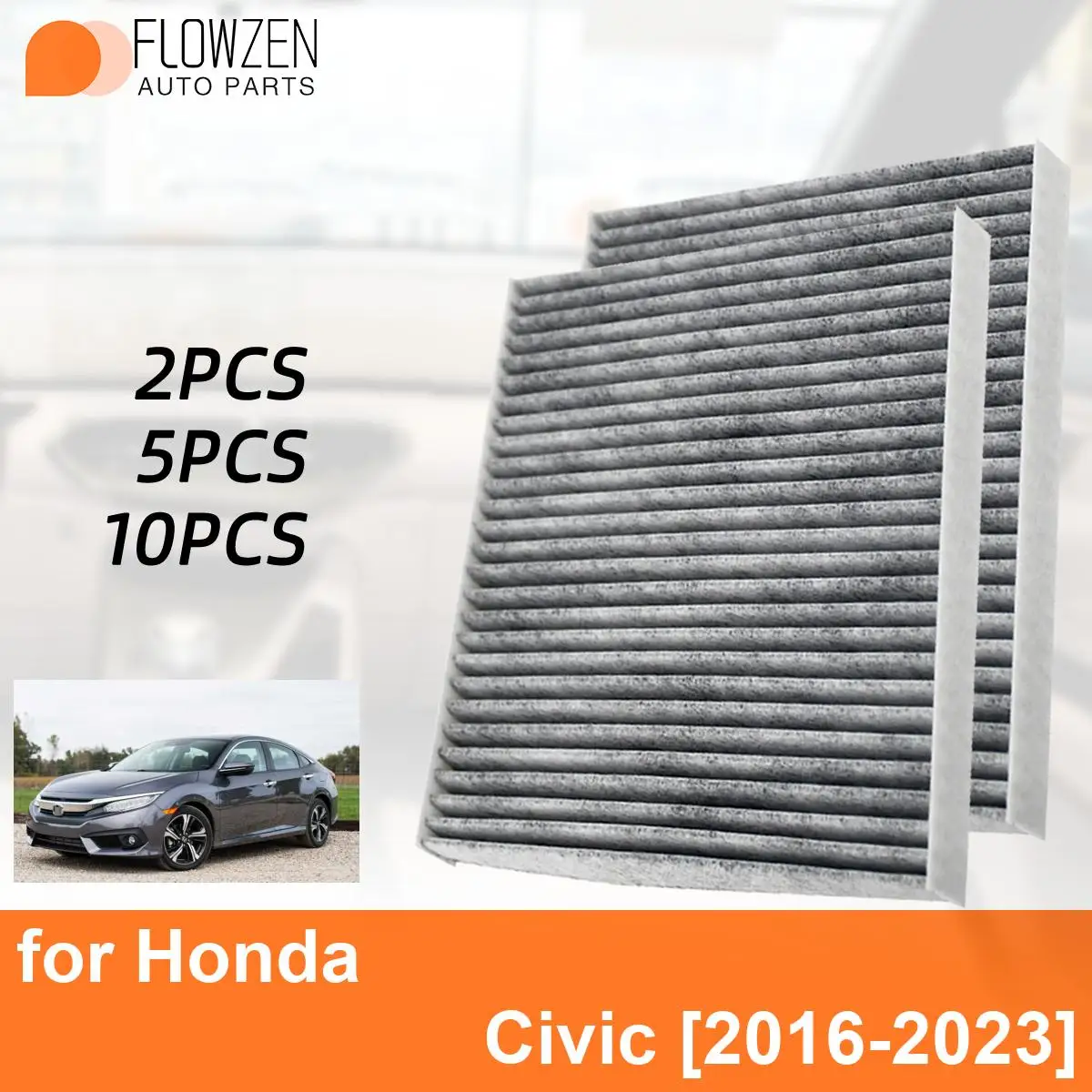 

Аксессуары для Honda Civic 2016-2023, автомобильные фильтры из углеродного волокна CF11182, 80291-T5R-A01, 80291-TF0-405, 80291-TF0-E0