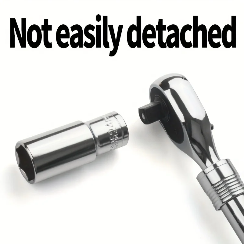 رأس مقبس طويل 1/2 بوصة، عمود ممتد لعزم دوران أكبر، فولاذ كروم فاناديوم CR-V مزورة لمقاومة التآكل