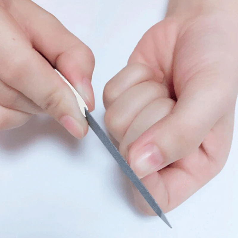 NEW Dual sided stainless steel metal nail art file buffer manicure pedicure tool