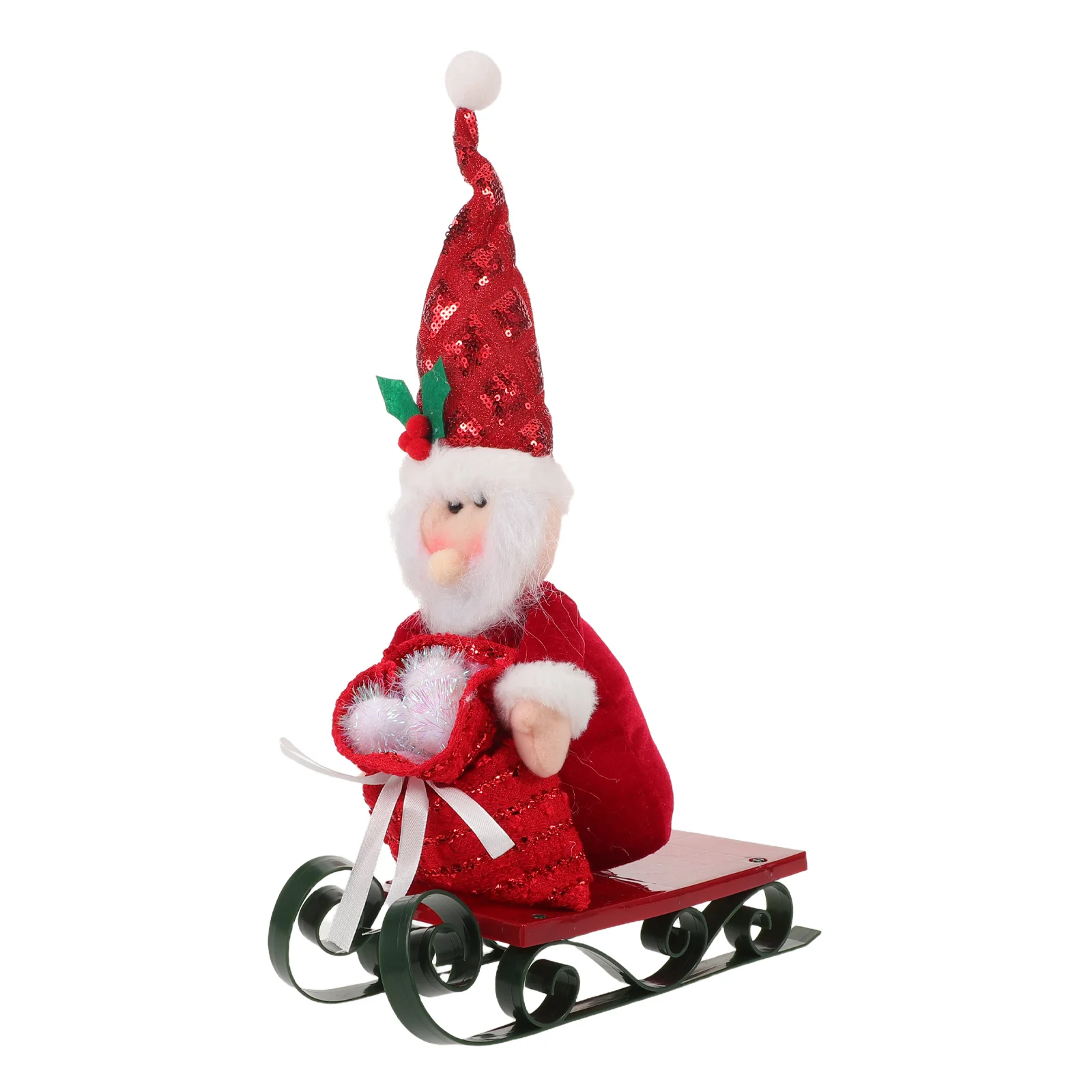 

Cute Santa Claus Sled Christmas Desktop Ornament Holiday Home Decorations Festive Table Centerpiece Decoration Gift Bag