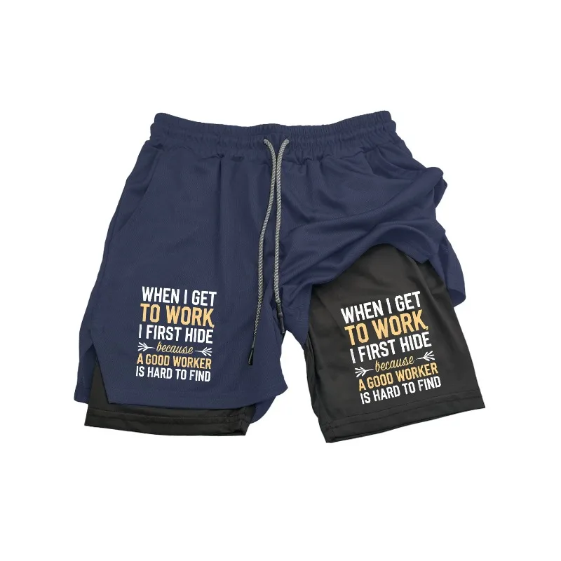Stretchy Performance Men's 2-in-1 Athletic Shorts Suitable for Gym Training Fashion Quick-dry Sports Running Moisture Absorbing