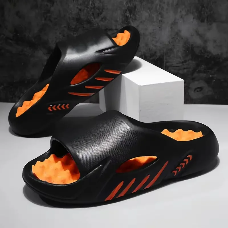 شبشب رجالي صيفي للمشي لمسافات طويلة في الأماكن المغلقة أو الهواء الطلق على الشاطئ، شبشب تدليك EVA غير رسمي، نعال ناعمة ومريحة، مقاس كبير 44-45 #6