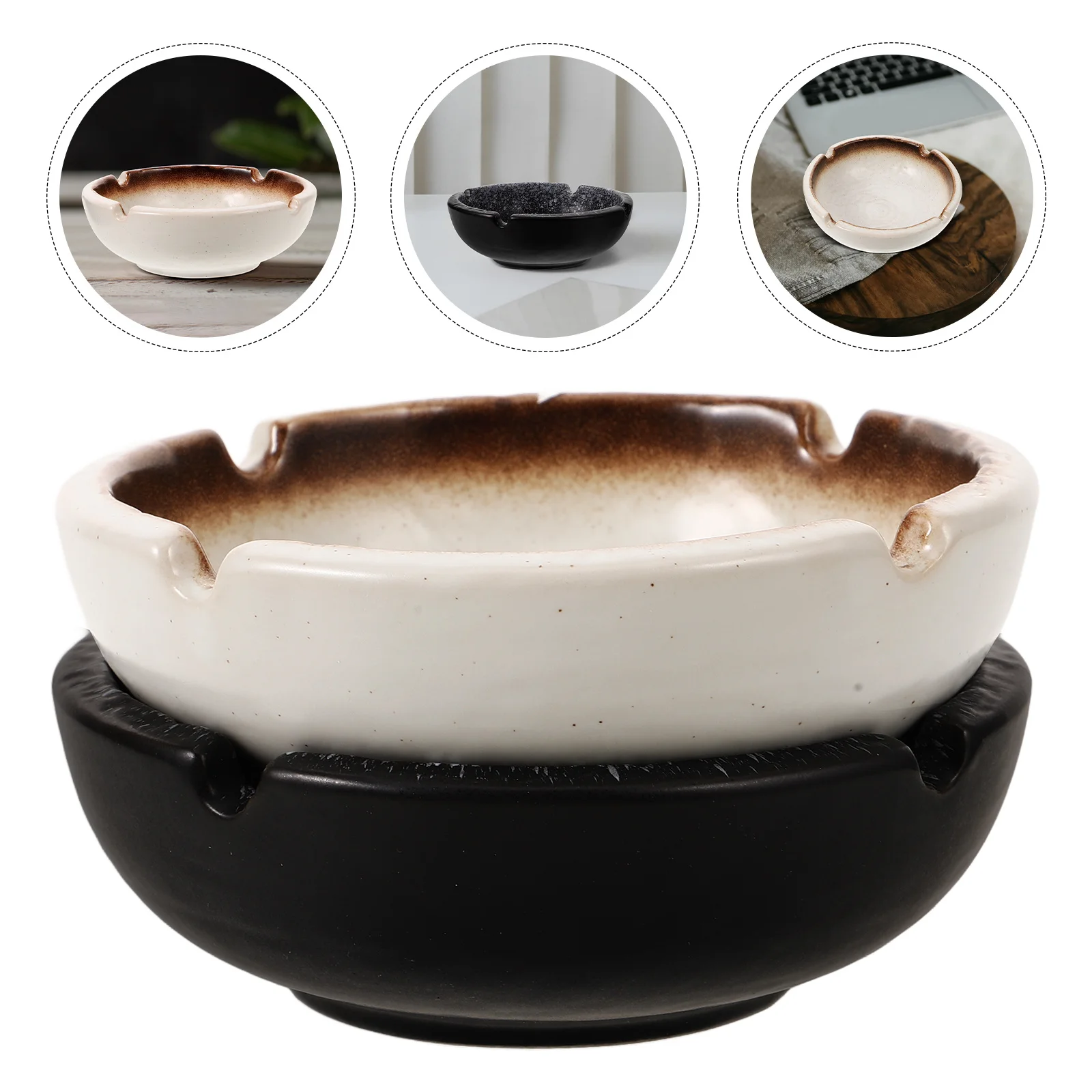 

Ashtray Ornament Smoking Vintage Japanese Holder Desktop Cigarette Ashes Porcelain