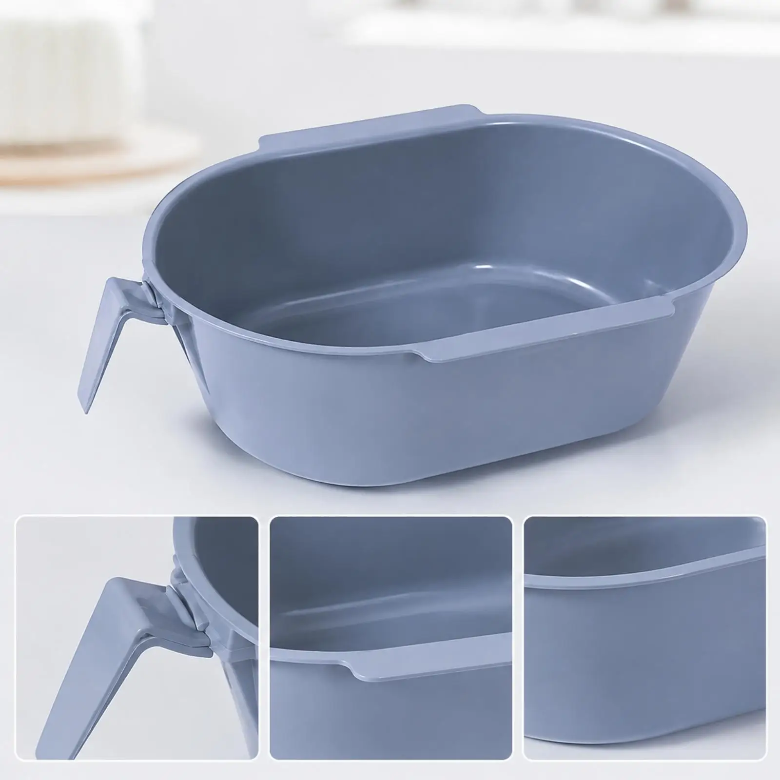 Plastic Bedpan for Commode Chair with Side Handle Bedside Bucket Portable Toilet Aid for Patient Recovery and Care